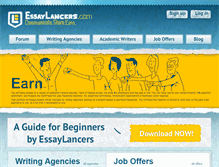 Tablet Screenshot of essaylancers.com